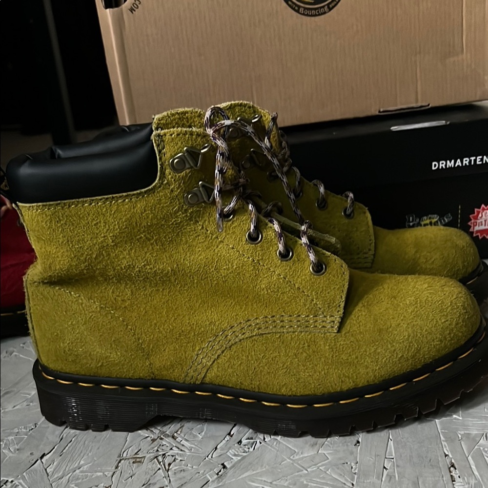 Dr. Martens Yellow Boots with Chunky Sole